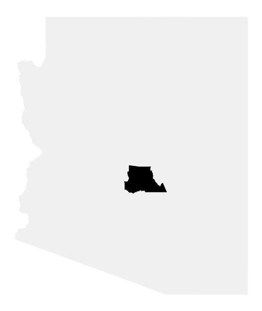 A map of the Arizona, District 1.
