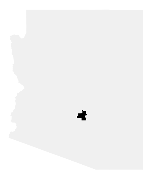 A map of the Arizona, District 5.