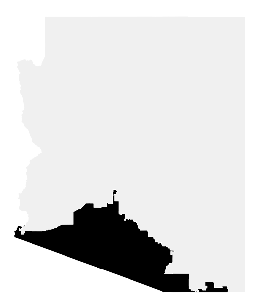 A map of the Arizona, District 7.