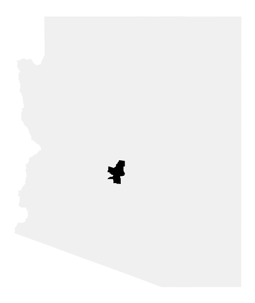 A map of the Arizona, District 8.