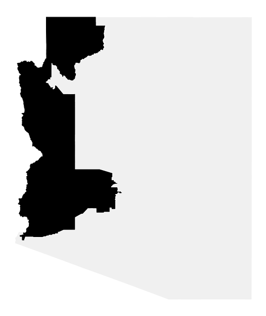 A map of the Arizona, District 9.