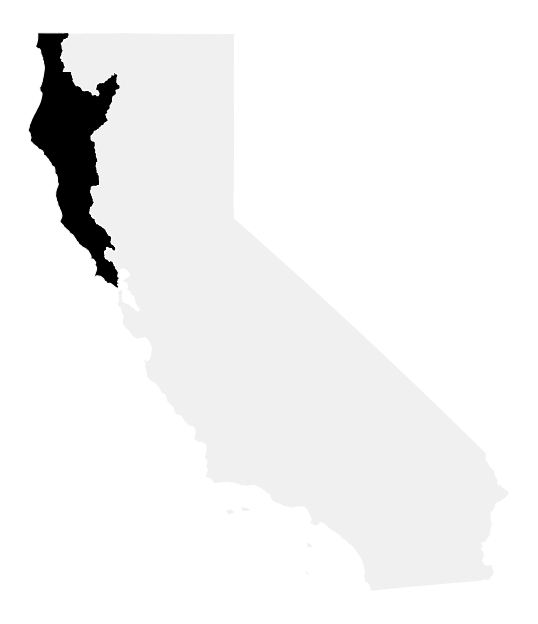 A map of the California, District 2.