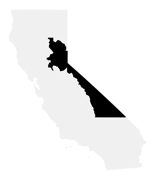 A map of the California, District 3.