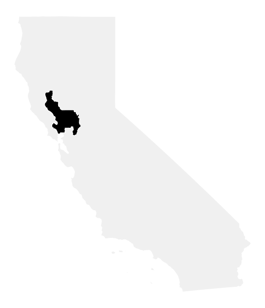 A map of the California, District 4.