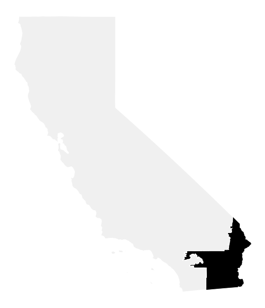 A map of the California, District 25.