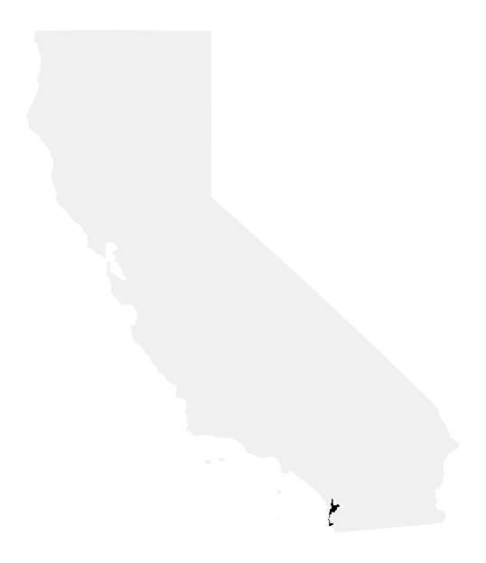 A map of the California, District 50.