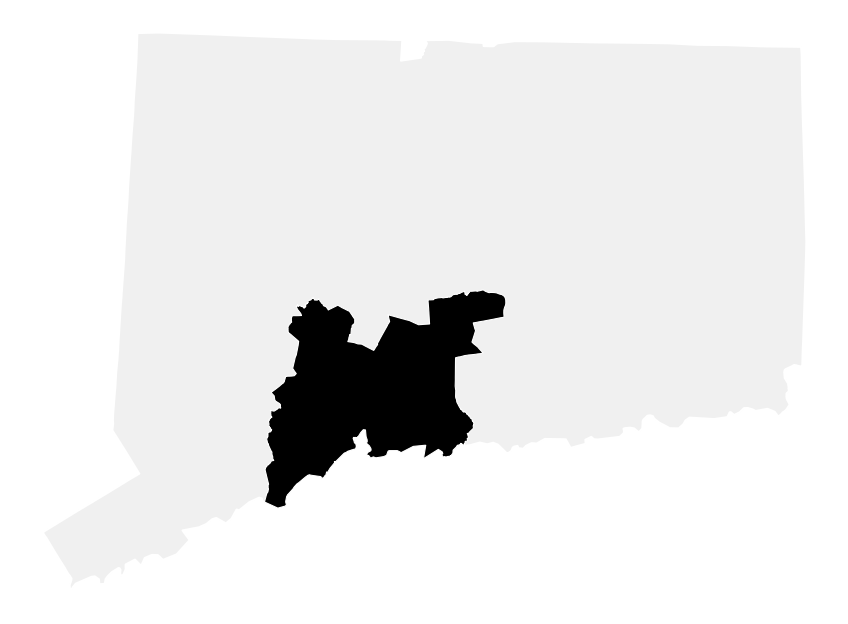 A map of the Connecticut, District 3.