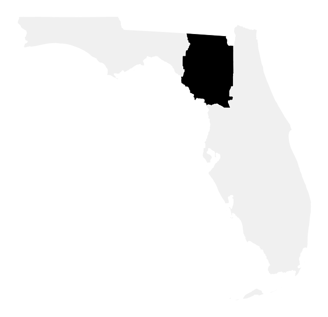A map of the Florida, District 3.