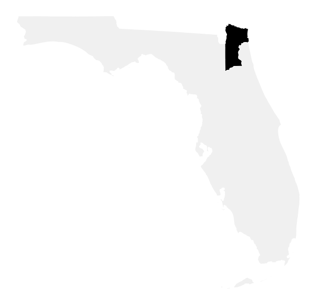 A map of the Florida, District 4.