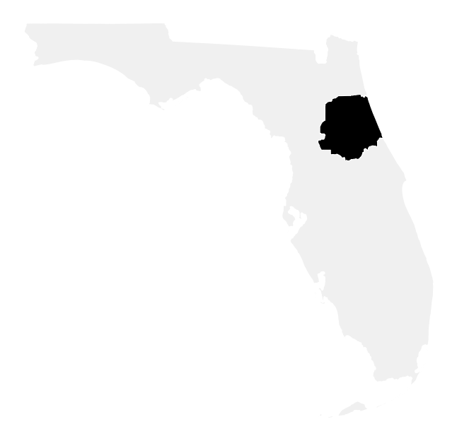 A map of the Florida, District 6.