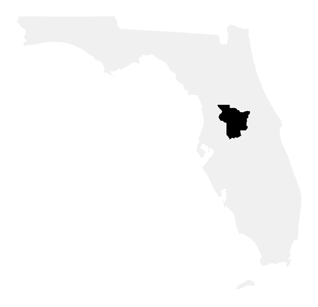 A map of the Florida, District 11.