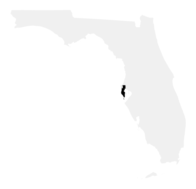 A map of the Florida, District 13.