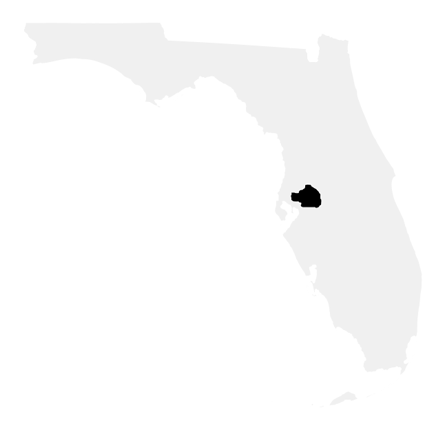 A map of the Florida, District 15.