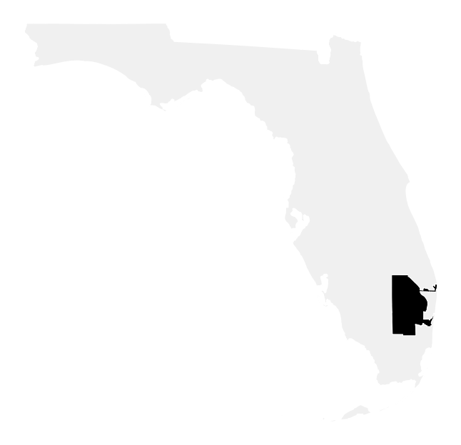 A map of the Florida, District 20.