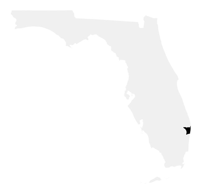 A map of the Florida, District 22.