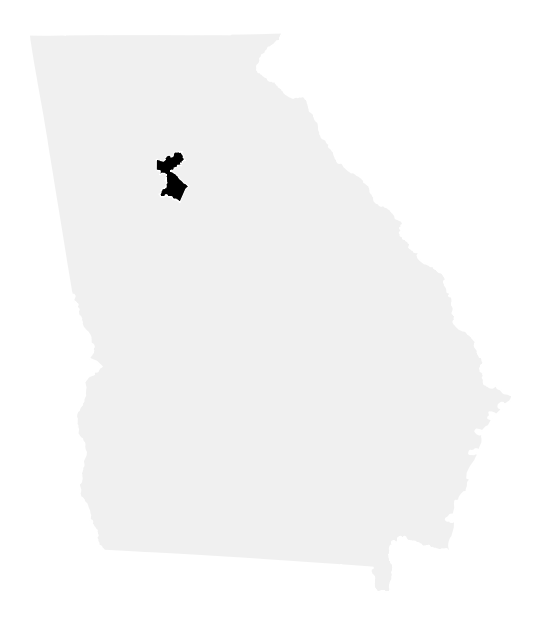 A map of the Georgia, District 4.