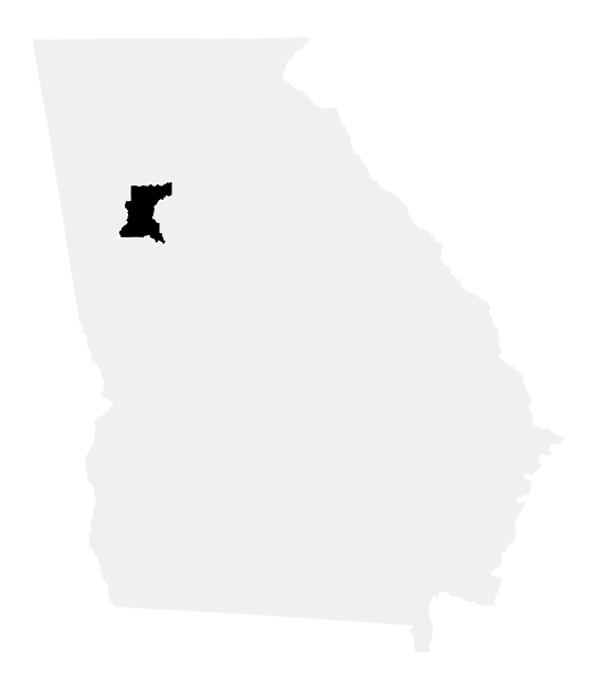 A map of the Georgia, District 6.