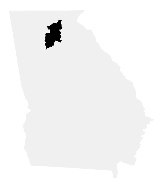 A map of the Georgia, District 7.
