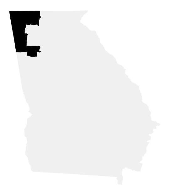 A map of the Georgia, District 14.