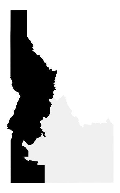 A map of the Idaho, District 1.