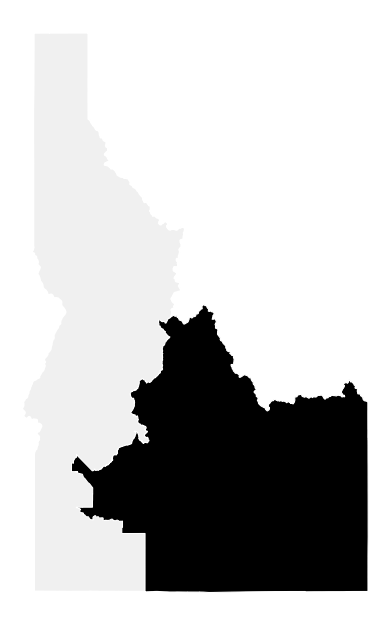 A map of the Idaho, District 2.