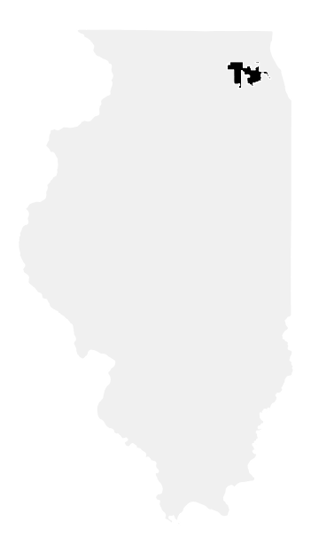 A map of the Illinois, District 8.