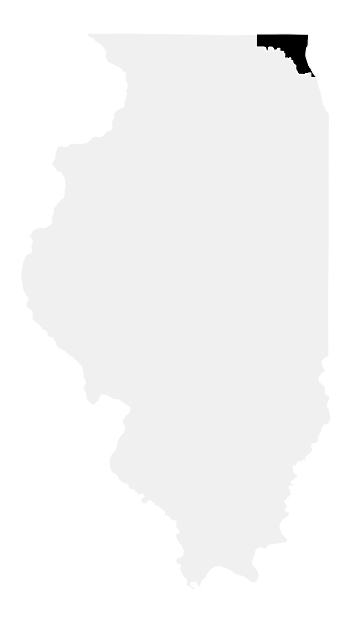 A map of the Illinois, District 10.