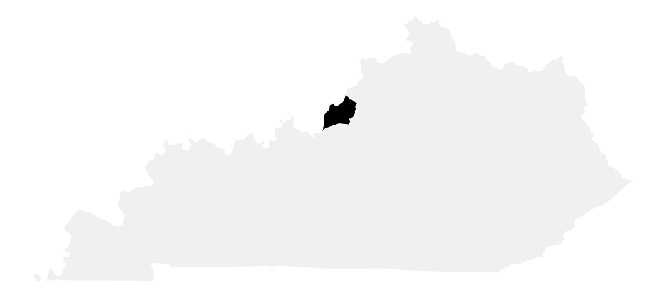 A map of the Kentucky, District 3.