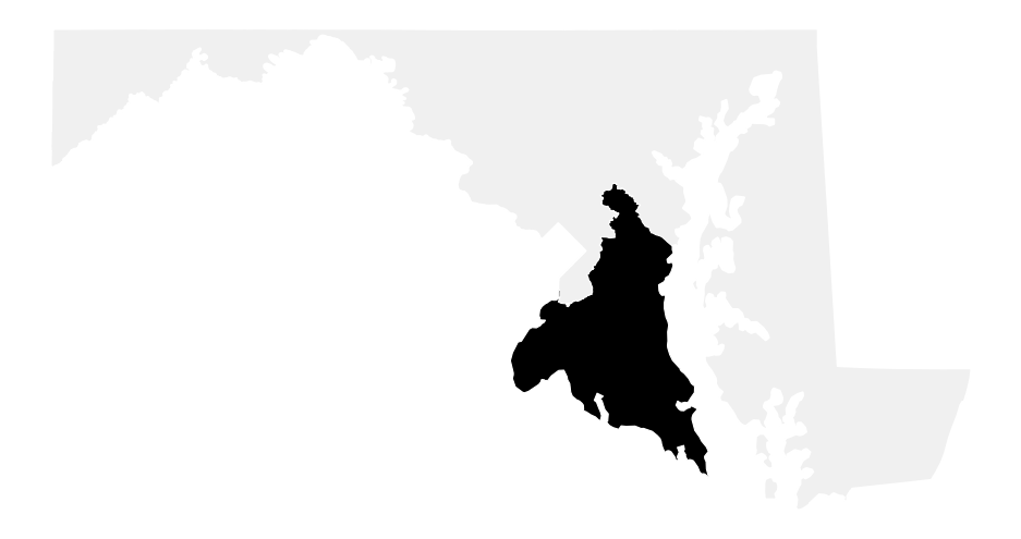 A map of the Maryland, District 5.