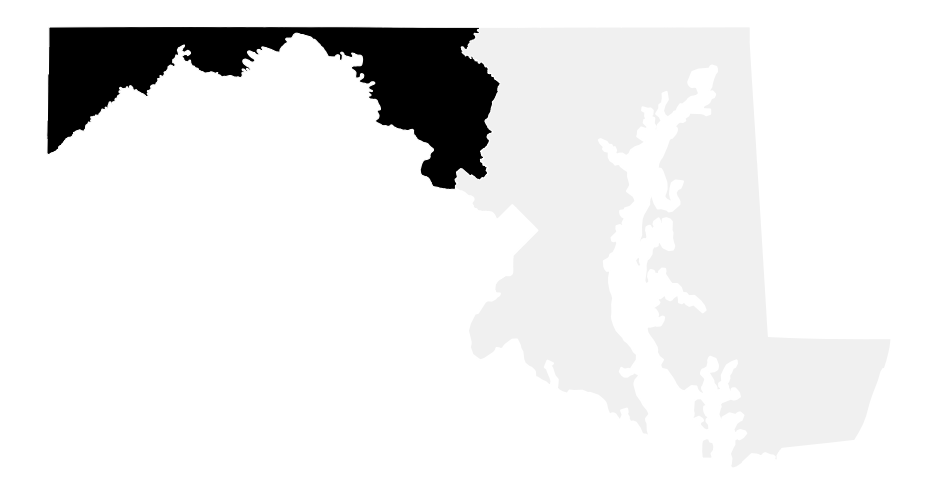 A map of the Maryland, District 6.