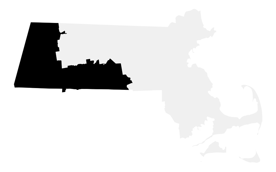 A map of the Massachusetts, District 1.