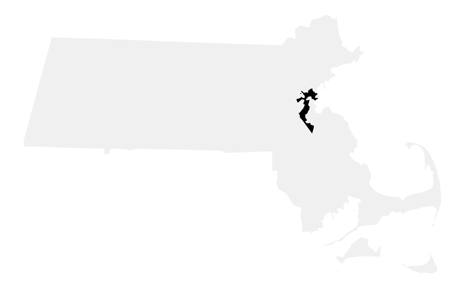 A map of the Massachusetts, District 7.