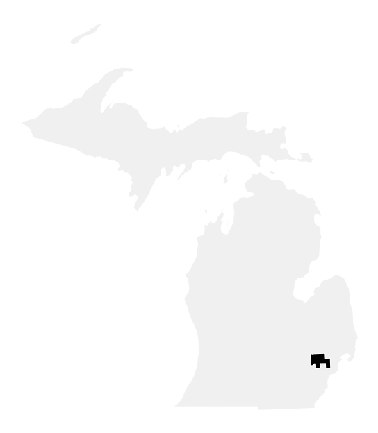 A map of the Michigan, District 11.