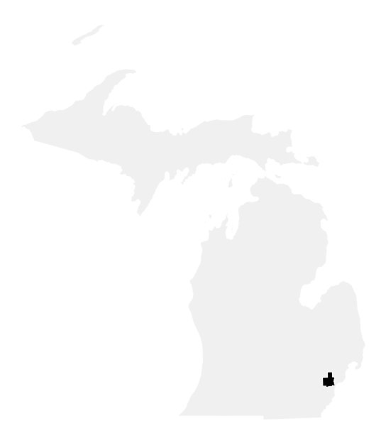 A map of the Michigan, District 12.
