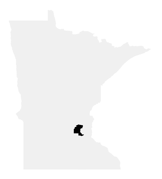 A map of the Minnesota, District 3.