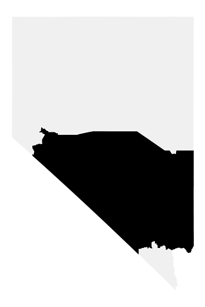 A map of the Nevada, District 4.