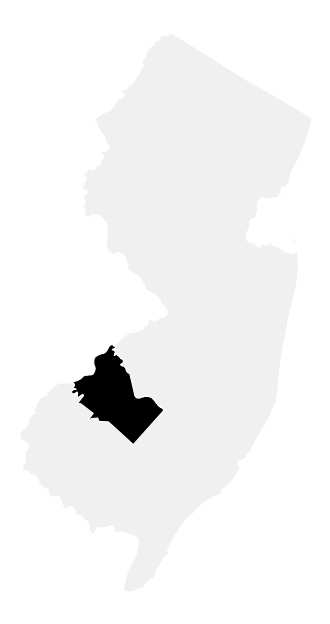 A map of the New Jersey, District 1.