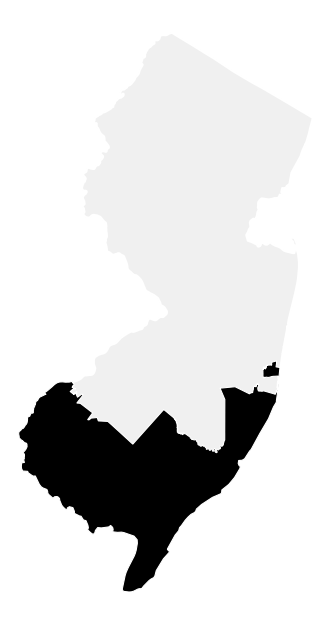 A map of the New Jersey, District 2.