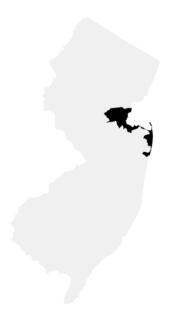 A map of the New Jersey, District 6.