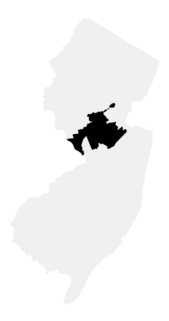 A map of the New Jersey, District 12.