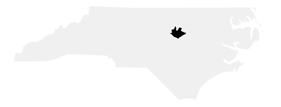 A map of the North Carolina, District 2.