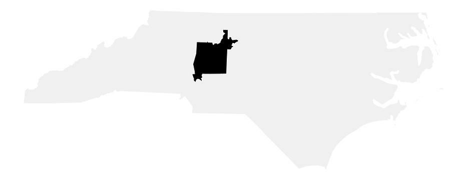 A map of the North Carolina, District 6.