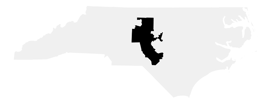 A map of the North Carolina, District 9.