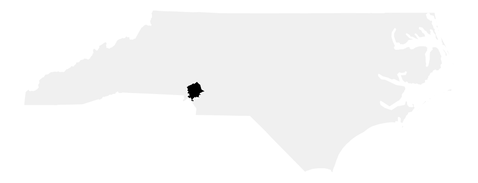 A map of the North Carolina, District 12.