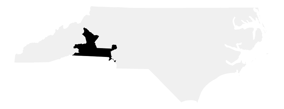 A map of the North Carolina, District 14.