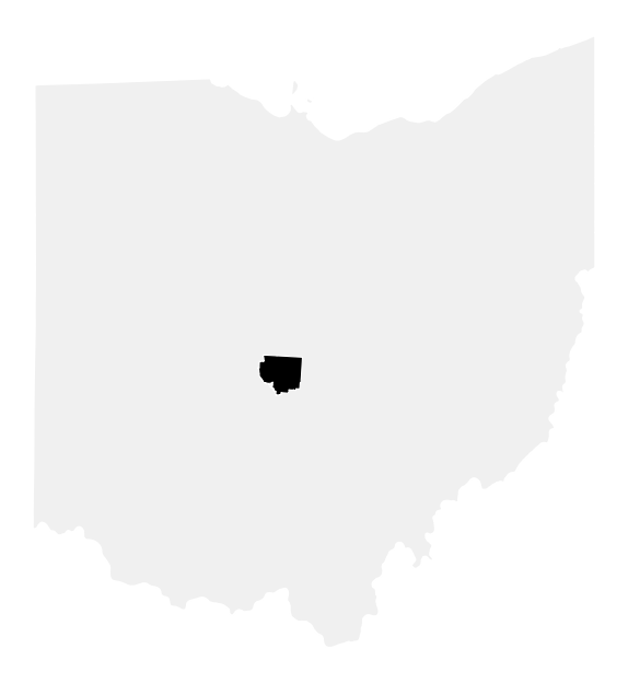 A map of the Ohio, District 3.