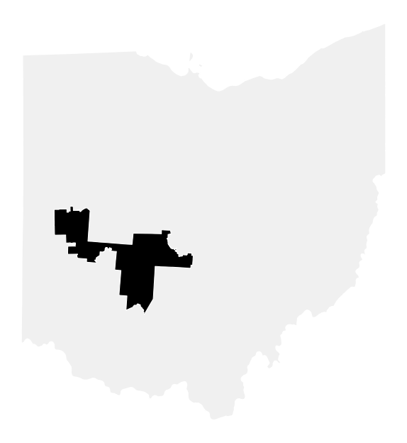 A map of the Ohio, District 15.
