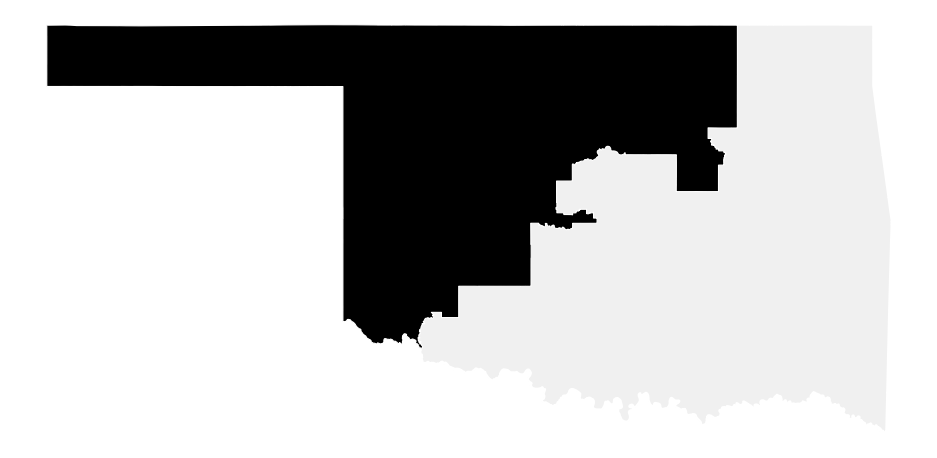 A map of the Oklahoma, District 3.