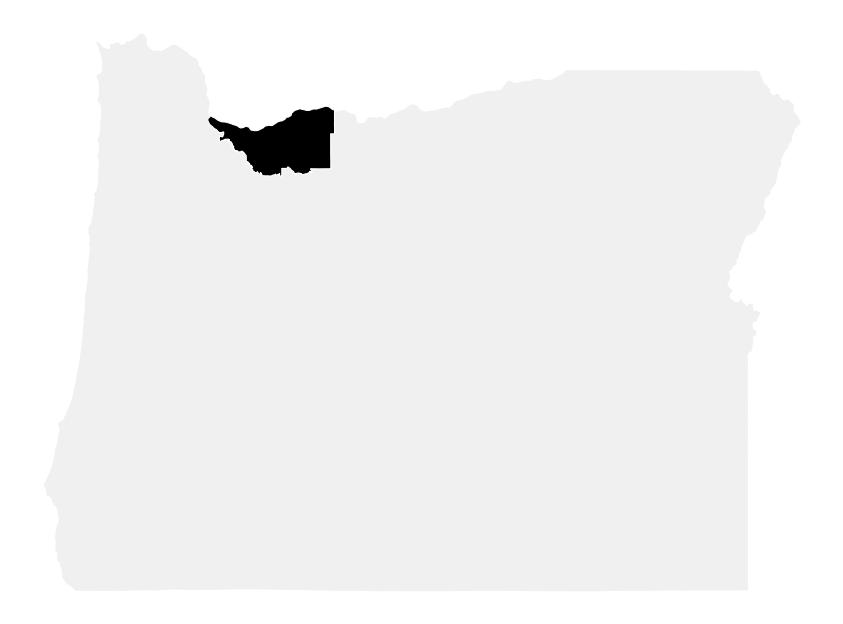 A map of the Oregon, District 3.