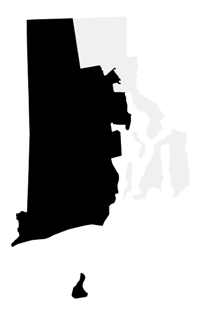 A map of the Rhode Island, District 2.